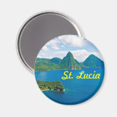 st. Lucia-Magnet Magnet (Vorderseite/Rückseite)
