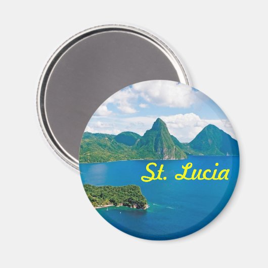 st. Lucia-Magnet Magnet (Vorderseite/Rückseite)