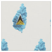 St Lucia Map Stoff (Nahaufnahme)