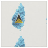 St Lucia Map Stoff (Nahaufnahme)