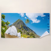 St Lucia Piton Strandtuch (Vorderseite)