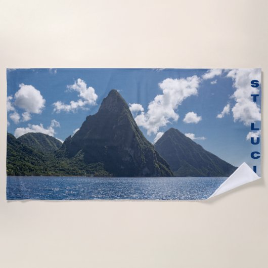 St Lucia Piton Strandtuch (Vorderseite)