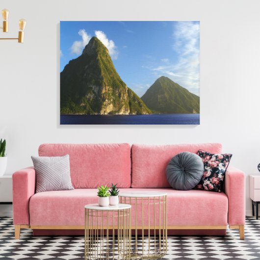 St Lucia Pitons Leinwanddruck (Insitu (Wohnzimmer))