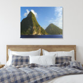 St Lucia Pitons Leinwanddruck (Insitu (Schlafzimmer))