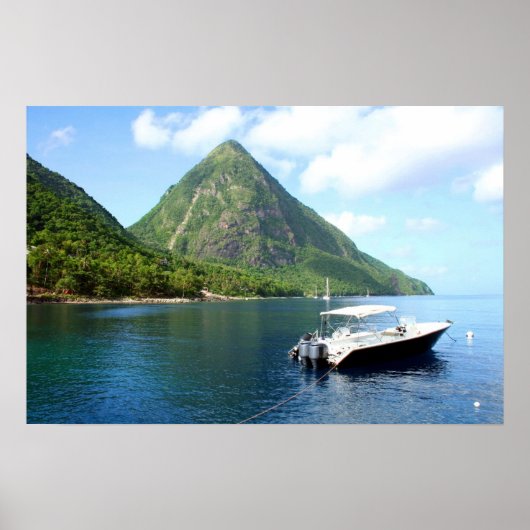 St Lucia Pitons Poster (Vorne)