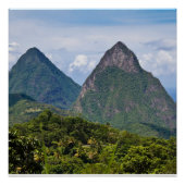 St Lucia Pitons Poster (Vorderseite)
