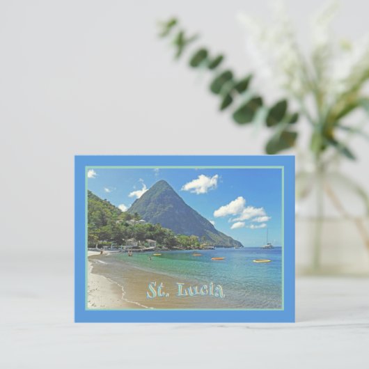 St. Lucia/ Pitons Postkarte (Stehend Vorderseite)