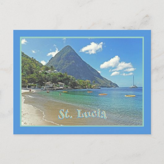 St. Lucia/ Pitons Postkarte (Vorderseite)