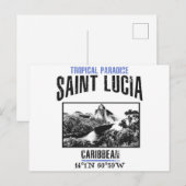 St. Lucia Postkarte (Vorne/Hinten)
