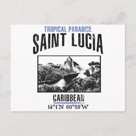 St. Lucia Postkarte (Vorderseite)