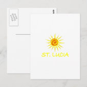 St. Lucia Postkarte (Vorne/Hinten)