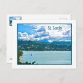 St. Lucia Postkarte (Vorne/Hinten)