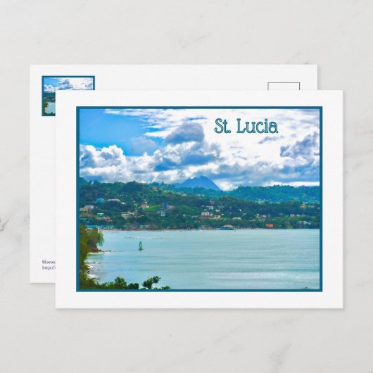 St. Lucia Postkarte (Vorne/Hinten)