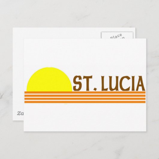 St. Lucia Postkarte (Vorne/Hinten)