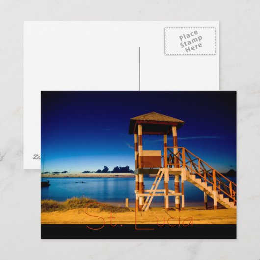 St. Lucia Postkarte (Vorne/Hinten)