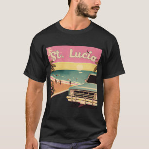 St Lucia Retro Beach Tour San Salvatore: Höhenweg T-Shirt