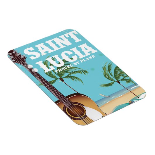 St. Lucia Retro Holiday Poster Art Magnet (Rechte Seite)