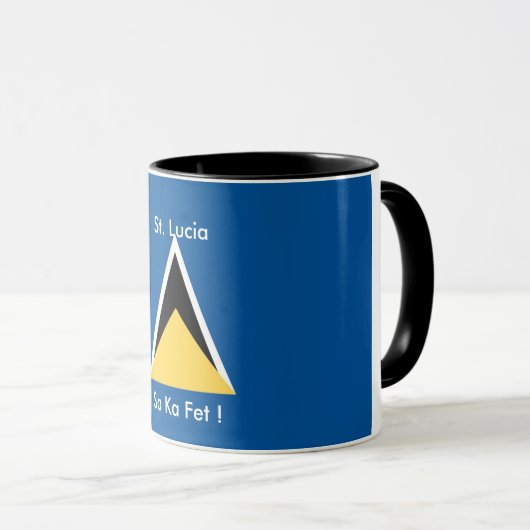 St Lucia, Sa-Ka-Party-Tasse Tasse (VorderseiteRechts)