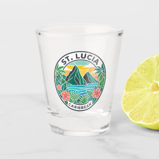 St. Lucia Saint Lucia Schnapsglas (Vorderseite)