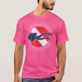 St Lucia Scuba Dive Flag Wo tauchen T-Shirt (Vorderseite)