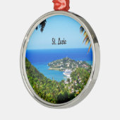 St Lucia Silbernes Ornament (Links)