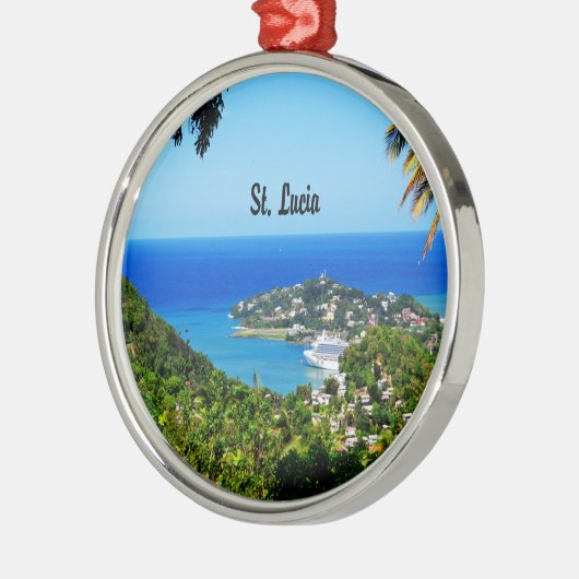 St Lucia Silbernes Ornament (Links)