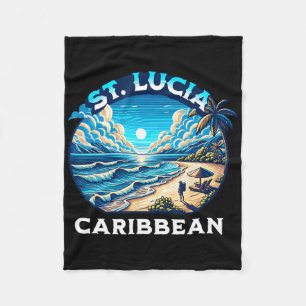 St. Lucia Souvenir Urlaub Sommer St. Lucia Fleecedecke