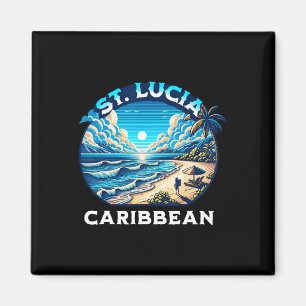 St. Lucia Souvenir Urlaub Sommer St. Lucia Magnet