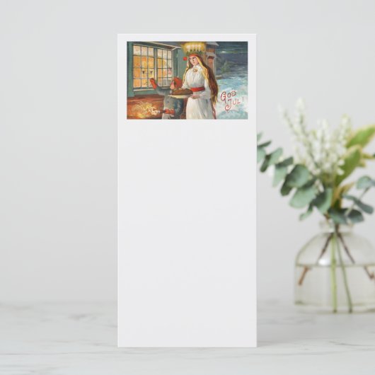 St. Lucia und Kind Bringing Safran Brot (Stehend Vorderseite)