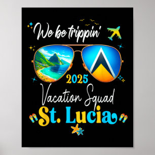 St. Lucia Urlaub Familie Freunde Ausflug Kreuzfahr Poster