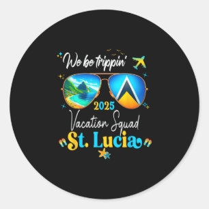 St. Lucia Urlaub Familie Freunde Reise Kreuzfahrt Runder Aufkleber