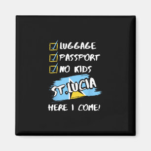 St. Lucia Urlaubsoutfit für Paare ohne Kinder St.  Magnet