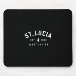 St Lucia Vintage Männer Frauen Mädchen Jungen Reis Mousepad