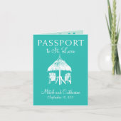 St. Lucia Wedding Passport Einladung (Vorderseite)