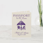 St. Lucia Wedding Passport Einladung (Vorderseite)