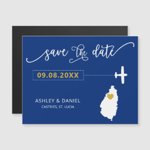 St. Lucia Wedding Save the Date Card, Karte