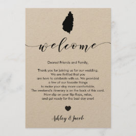 St. Lucia Wedding Welcome Letter & Itinerary Card Programm