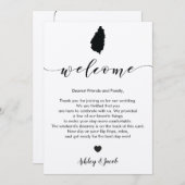 St. Lucia Wedding Welcome Letter & Itinerary Card Programm (Vorne/Hinten)