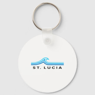 St Lucia Wellen Vintage Männer Frauen Mädchen Jung Schlüsselanhänger