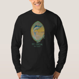 St. Lucia West Indies Vintag Offshore Fischen Vaca T-Shirt