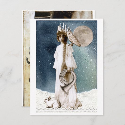 St. Lucia Winter Greetings Card Postkarte (Vorne/Hinten)