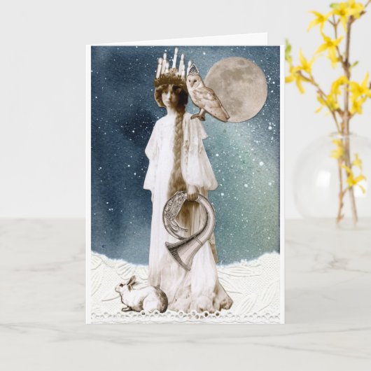 St. Lucia Winter Greetings Karte (Gelbe Blume)