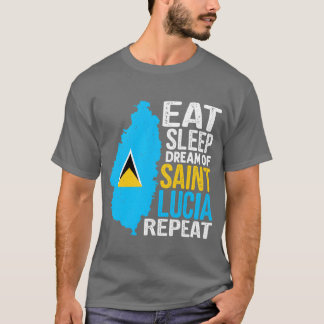 St. Lucia Wurzeln Lucian Stolz Design für St Mädch T-Shirt