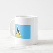 St- Luciaflagge Kaffeetasse (Vorderseite Links)