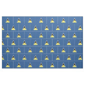 St- Luciaflagge Stoff (Fat Quarter (45,7 x 55,9 cm))