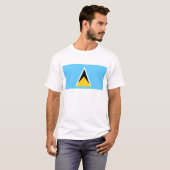 St- Luciaflagge T-Shirt (Vorne ganz)
