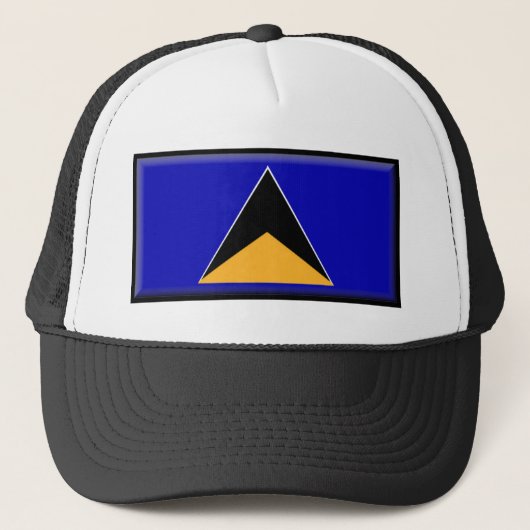 St- Luciaflagge Truckerkappe (Vorderseite)