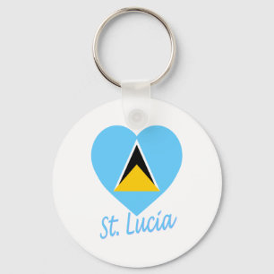 St- Luciaflaggen-Herz Schlüsselanhänger