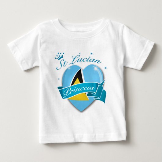 St Lucian Princess Baby T-shirt (Vorderseite)