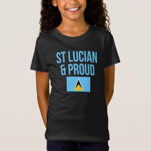St Lucian & Proud Saint Lucia Flag T-Shirt